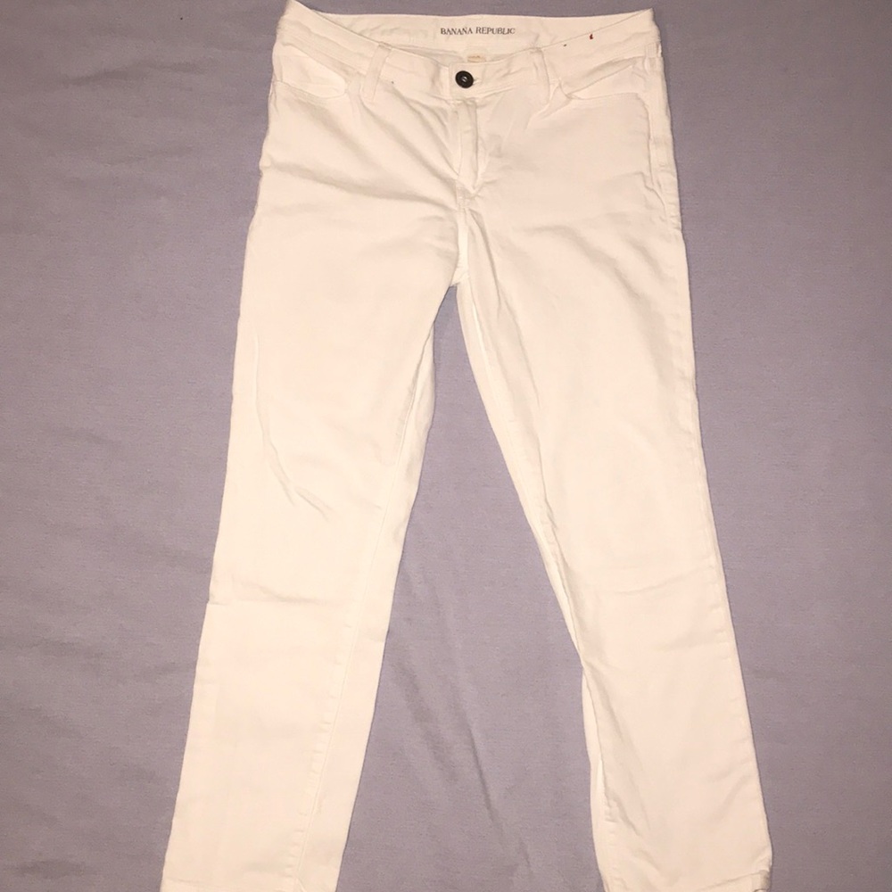 Banana Republic White Jeans